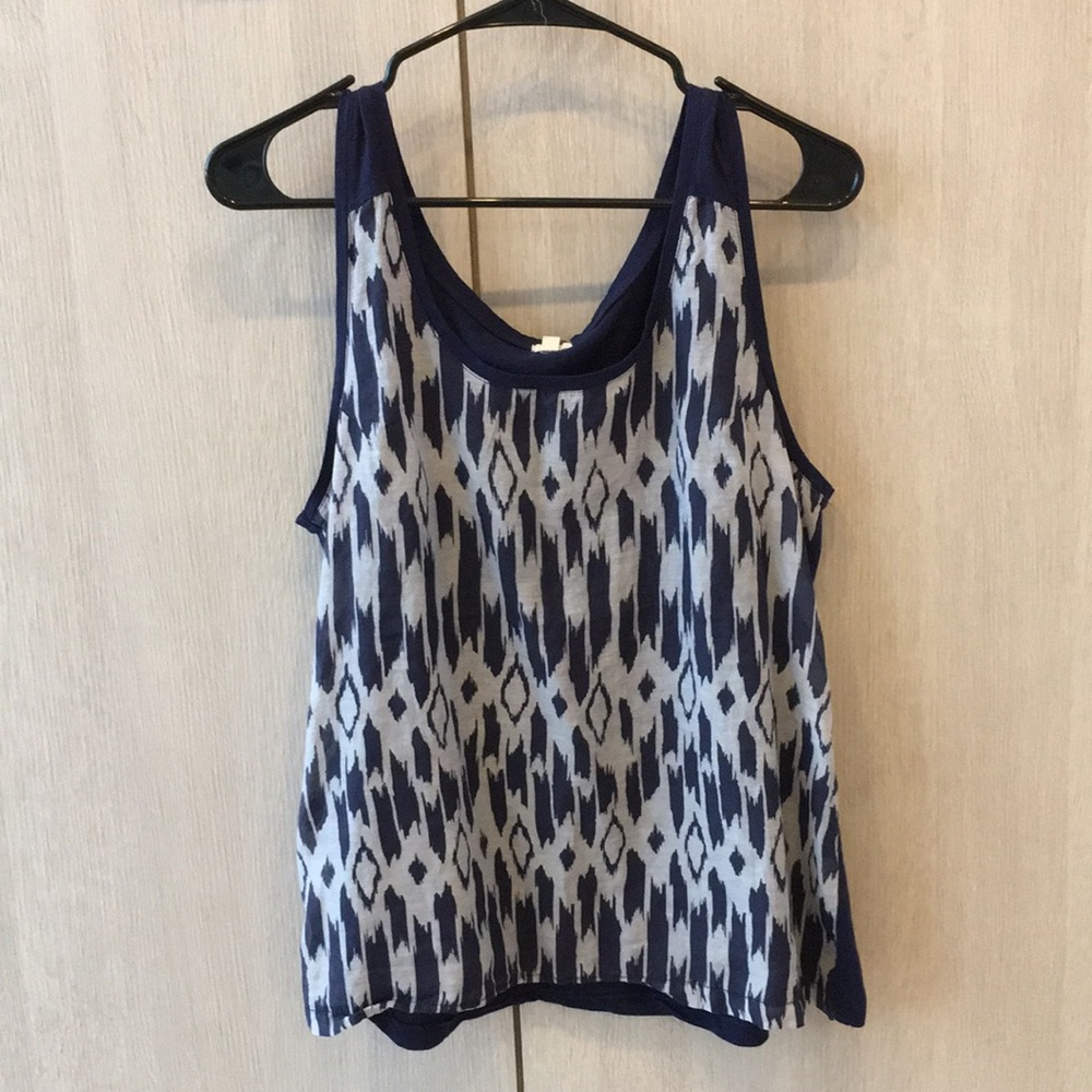 JCrew tissue ikat tank